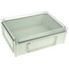 Fibox Flanged EK Series Grey Transparent Lid Polycarbonate Enclosure, IP67, IP66, IK08, 130 mm x 380 mm x 280 mm