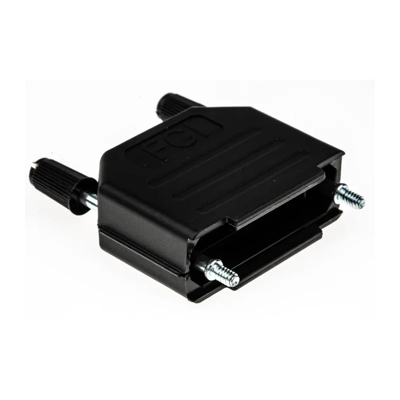 RS PRO Nylon Straight D-Sub Backshell 15 Way Strain Relief Black Nickel Plated Housing 251-510