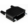 RS PRO Nylon Straight D-Sub Backshell 15 Way Strain Relief Black Nickel Plated Housing 251-510