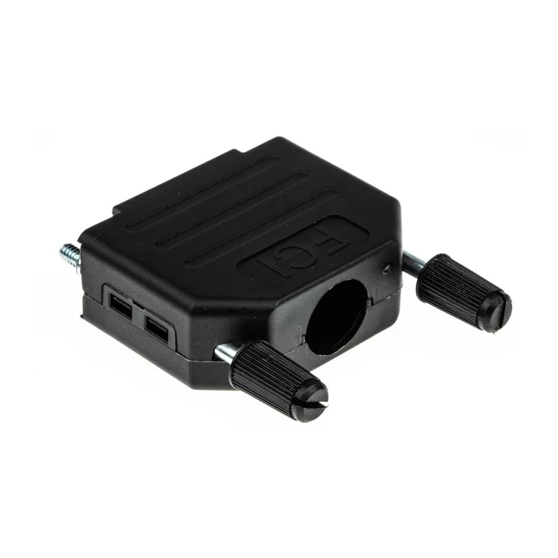 RS PRO Nylon Straight D-Sub Backshell 15 Way Strain Relief Black Nickel Plated Housing 251-510