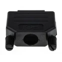 RS PRO Nylon Straight D-Sub Backshell 15 Way Strain Relief Black Nickel Plated Housing 251-510