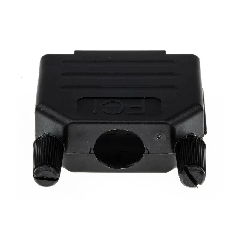 RS PRO Nylon Straight D-Sub Backshell 15 Way Strain Relief Black Nickel Plated Housing 251-510