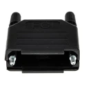 RS PRO Nylon Straight D-Sub Backshell 15 Way Strain Relief Black Nickel Plated Housing 251-510
