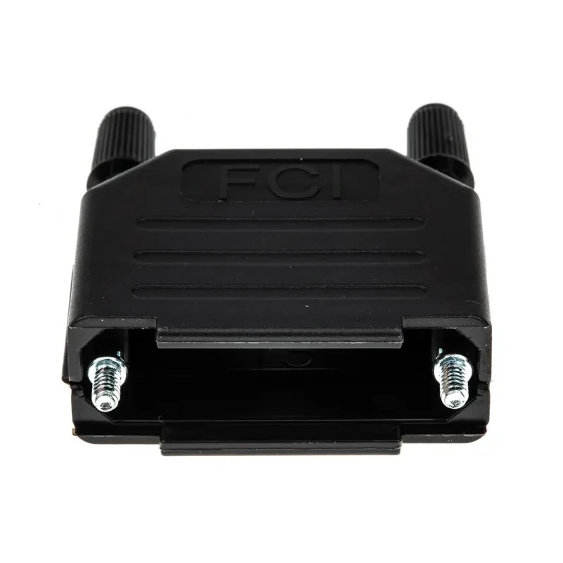 RS PRO Nylon Straight D-Sub Backshell 15 Way Strain Relief Black Nickel Plated Housing 251-510