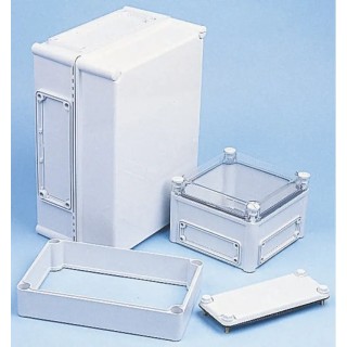 Fibox Flanged EK Series Grey Polycarbonate Enclosure IP67 IP66 IK08 180mm x 380mm x 190mm EKMB 180 G ENCLOSURE