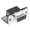 Amphenol ICC Delta D 9 Way Right Angle 2.74 mm Pitch Through Hole D-Sub Connector, M3 Threaded Insert Female D09S13A4GL00LF