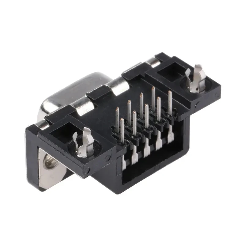 Amphenol ICC Delta D 9 Way Right Angle 2.74 mm Pitch Through Hole D-Sub Connector, M3 Threaded Insert Female D09S13A4GL00LF