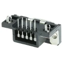 Amphenol Communications Solutions Delta D 9 Way Right Angle 2.74 mm Pitch Through Hole D-Sub Connector with 4 D09S13B4GX00LF