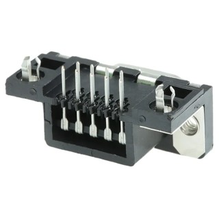 Amphenol Communications Solutions Delta D 9 Way Right Angle 2.74 mm Pitch Through Hole D-Sub Connector with 4 D09S13B4GX00LF
