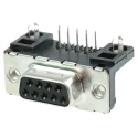 Amphenol Communications Solutions Delta D 9 Way Right Angle 2.74 mm Pitch Through Hole D-Sub Connector with 4 D09S13B4GX00LF