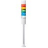 Patlite Signal Tower Buzzer LR6 Series White Red Green Clear Blue Amber LED 5 Lights 24V Pole Mount LR6-502PJBW-RYGBC