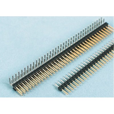 Amphenol Communications Solutions Bergstik Series Right Angle Through Hole Pin Header, 72 Contacts, 2.54 mm 77317-812-72LF