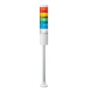 Patlite LR6 Series Signal Tower Buzzer with Amber, Blue, Clear, Green, Red, White LEDs 24V DC Pole Mount LR6-502PJNW-RYGBC