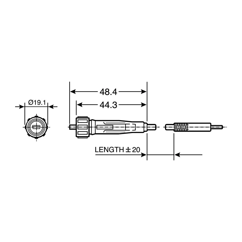 Bulgin USB Cable Male Mini USB Type B to Male Mini USB Type A, USB 2.0, 2 m, Black PX0442/2M00