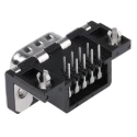 Amphenol Communications Solutions Delta D 9 Way Right Angle 2.74 mm Pitch Through Hole D-Sub Connector with D09P13A4GX00LF