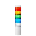 Patlite Signal Tower Buzzer with 5 Lights Blue Amber Clear White Red Green LED 24V Direct Mount LR6-502WJNW-RYGBC