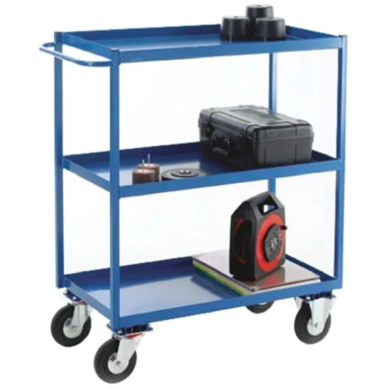 RS PRO Heavy-Duty 3 Shelf Steel Cushion Trolley 1050 mm Length 500 mm Width 350 kg Load Capacity 251-845