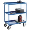 RS PRO Heavy-Duty 3 Shelf Steel Cushion Trolley 1050 mm Length 500 mm Width 350 kg Load Capacity 251-845