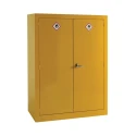 RS PRO Yellow Steel Lockable 2 Door Hazardous Substance Cabinet 1.53m Height x 1.12m Width x 560mm Depth 251-867