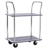RS PRO Steel Frame 2 Shelf Trolley with 2 Fixed and 2 Swivel Wheels, 470 mm Platform Length, 725 mm Platform Width 251-918