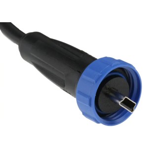 Bulgin Male Mini USB Type B to Male USB 2.0 USB Type A Cable Black 3m PX0441/3M00