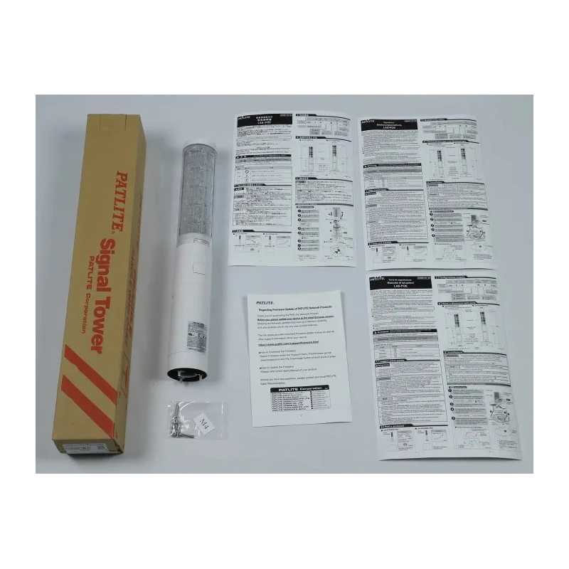 Patlite LA6 Series Clear Signal Tower Buzzer, 5 Lights, LED, 24V DC, IP54, Multifunction, Height 428mm LA6-5DTNWB-POE
