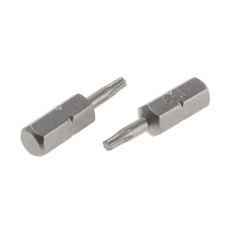 RS PRO Screwdriver Bit, 6.35 mm Drive Size, T9 Tip, Hex Drive, 25 mm Overall Length, Chrome Vanadium Steel 252-898