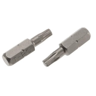 RS PRO Screwdriver Bit 6.35 mm Hex Drive T20 Tip 25 mm Overall 252-905