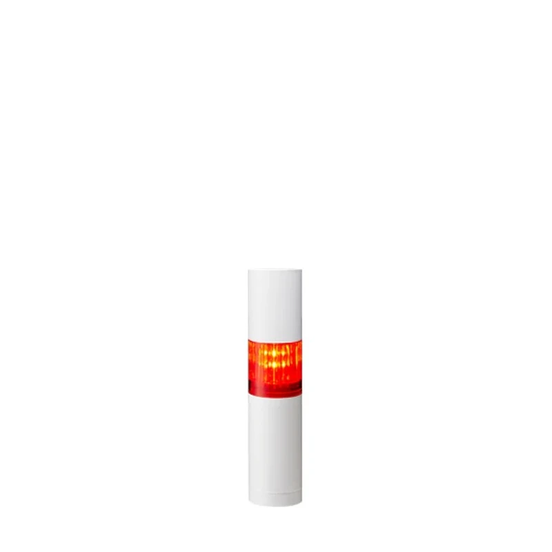 Patlite LR4 Series Signal Tower Buzzer with Amber, Blue, Clear, Green, Red, White LED Lights 24V DC Direct LR4-102WJBW-R