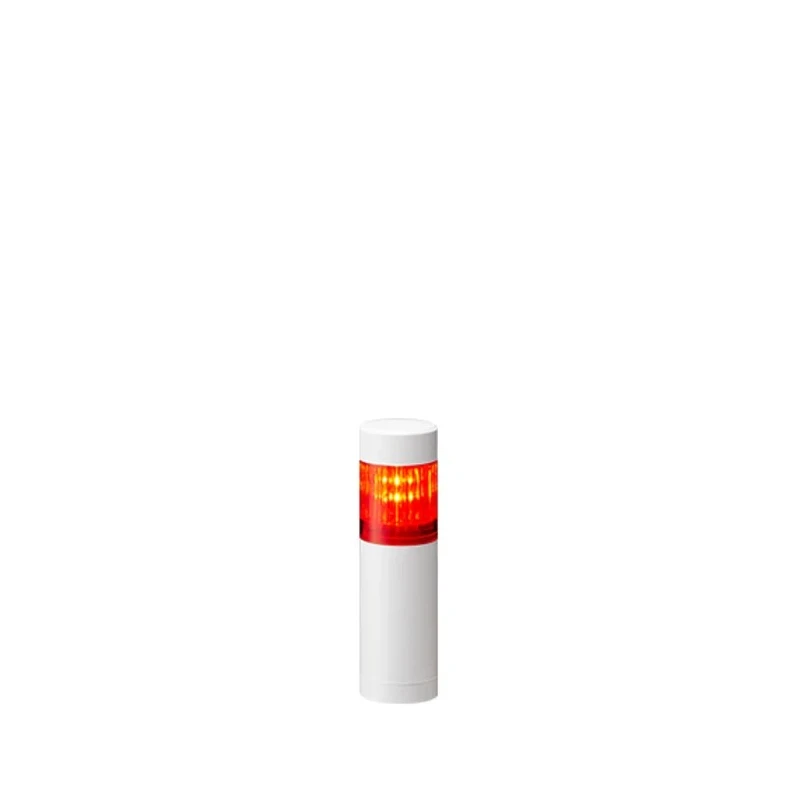 Patlite LR4 Series Single Light Signal Tower Amber Blue Clear Green Red White Lens LED 24V DC Direct Mount LR4-102WJNW-R