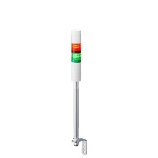 Patlite LR4 Series Signal Tower Buzzer 2 Lights LED Pole Mount 24V DC LR4-202LJBW-RG
