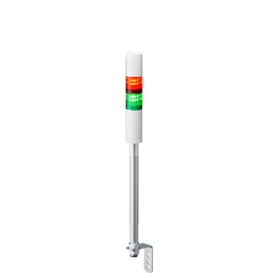 Patlite LR4 Series Signal Tower Buzzer 2 Lights LED Pole Mount 24V DC LR4-202LJBW-RG