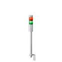 Patlite Signal Tower 2 Lights Clear Blue White Amber Green Red LED, 24V DC Pole Mount LR4-202LJNU-RG