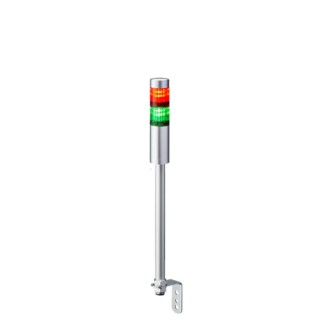Patlite Signal Tower 2 Lights Clear Blue White Amber Green Red LED, 24V DC Pole Mount LR4-202LJNU-RG