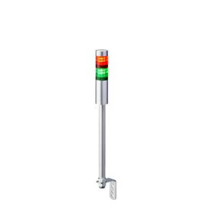 Patlite Signal Tower 2 Lights Clear Blue White Amber Green Red LED, 24V DC Pole Mount LR4-202LJNU-RG