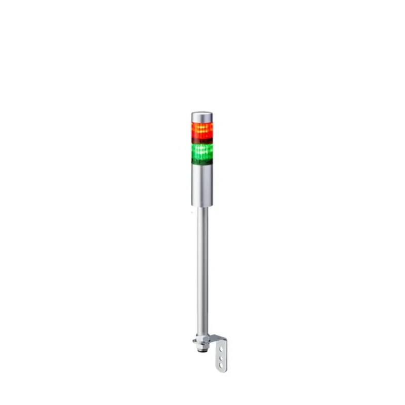 Patlite Signal Tower 2 Lights Clear Blue White Amber Green Red LED, 24V DC Pole Mount LR4-202LJNU-RG