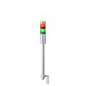 Patlite Signal Tower 2 Lights Clear Blue White Amber Green Red LED, 24V DC Pole Mount LR4-202LJNU-RG