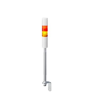 Patlite Signal Tower Buzzer 2 Lights Green, Clear, Blue, Amber, Red, White LED 24V Pole Mount LR4-202LJBW-RY