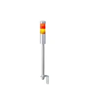 Patlite Signal Tower 2 Lights Amber, Blue, Clear, Green, Red, White LED No Sounder, 24V Pole Mount LR4-202LJNU-RY