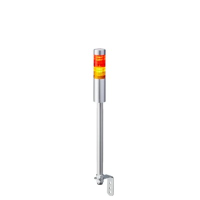 Patlite Signal Tower 2 Lights Amber, Blue, Clear, Green, Red, White LED No Sounder, 24V Pole Mount LR4-202LJNU-RY