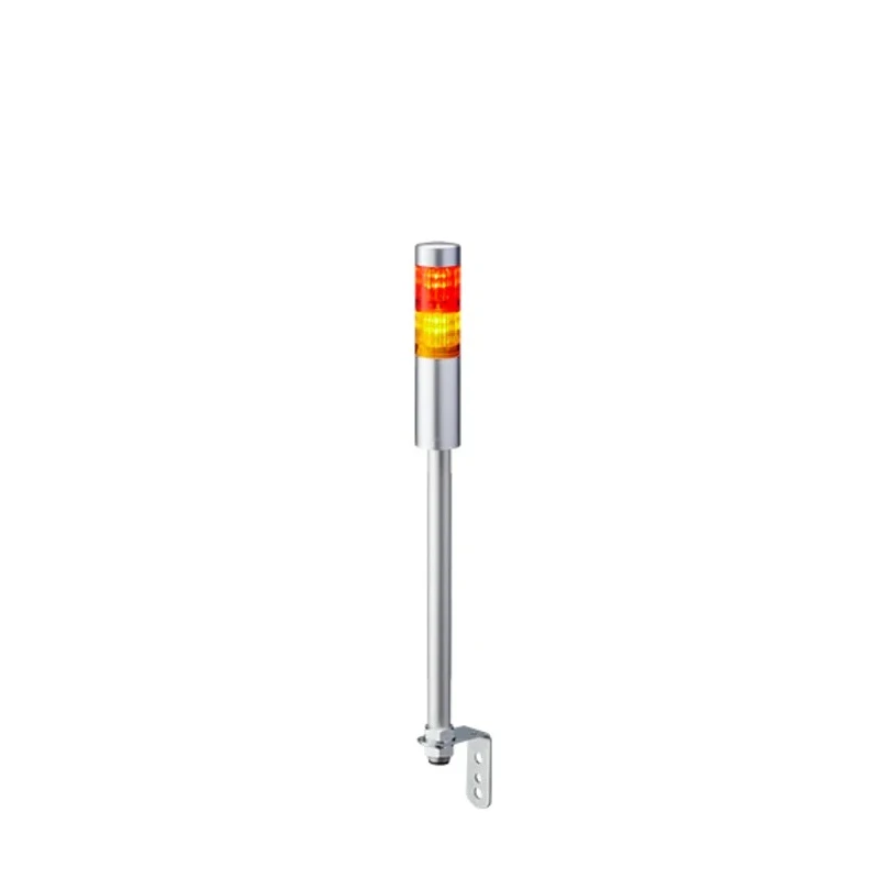 Patlite Signal Tower 2 Lights Amber, Blue, Clear, Green, Red, White LED No Sounder, 24V Pole Mount LR4-202LJNU-RY