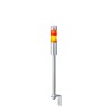 Patlite Signal Tower 2 Lights Amber, Blue, Clear, Green, Red, White LED No Sounder, 24V Pole Mount LR4-202LJNU-RY