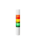 Patlite LR4 Series Signal Tower Buzzer with 3 LED Light Elements 24V DC Direct Mount LR4-302WJBW-RYG