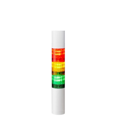 Patlite LR4 Series Signal Tower Buzzer with 3 LED Light Elements 24V DC Direct Mount LR4-302WJBW-RYG
