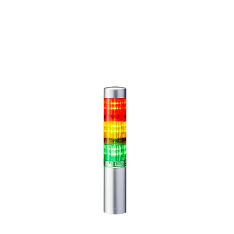 Patlite LR4 Series Signal Tower Buzzer Unit 3 Lights 24V DC Direct Mount LR4-302WJNU-RYG