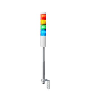 Patlite LR4 Series White, Red, Green, Clear, Blue, Amber Signal Tower Buzzer 4 Lights 24V DC Pole Mount LR4-402LJNW-RYGB