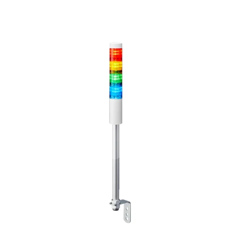 Patlite LR4 Series White, Red, Green, Clear, Blue, Amber Signal Tower Buzzer 4 Lights 24V DC Pole Mount LR4-402LJNW-RYGB
