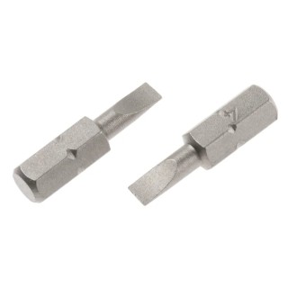 RS PRO Screwdriver Bit Slotted Drive Chrome Vanadium Steel 4 mm Blade Width 25 mm Overall Length 252-955