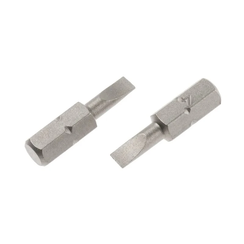 RS PRO Screwdriver Bit Slotted Drive Chrome Vanadium Steel 4 mm Blade Width 25 mm Overall Length 252-955