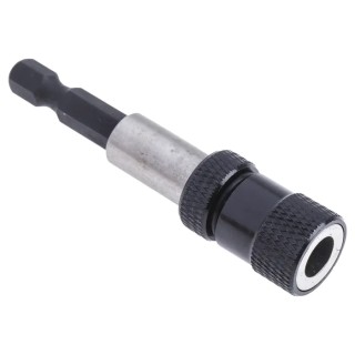 RS PRO 6.35 mm Hex Round Magnetic Bit Holder Chrome Aluminium Alloy 253-122